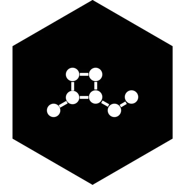 Ikona Molekuły Ilustracja Wektora Płaski Styl Projektowania — Wektor stockowy