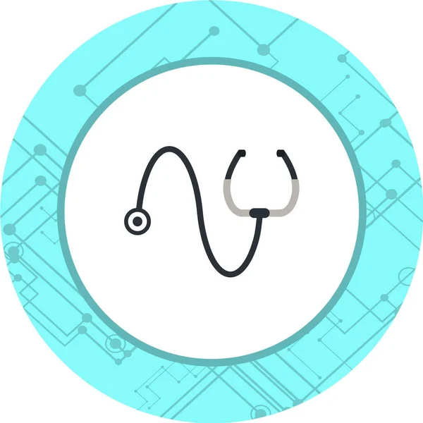 Stetoskopikon Medicinsk Instrumentsymbol Vektor Illustration — Stock vektor