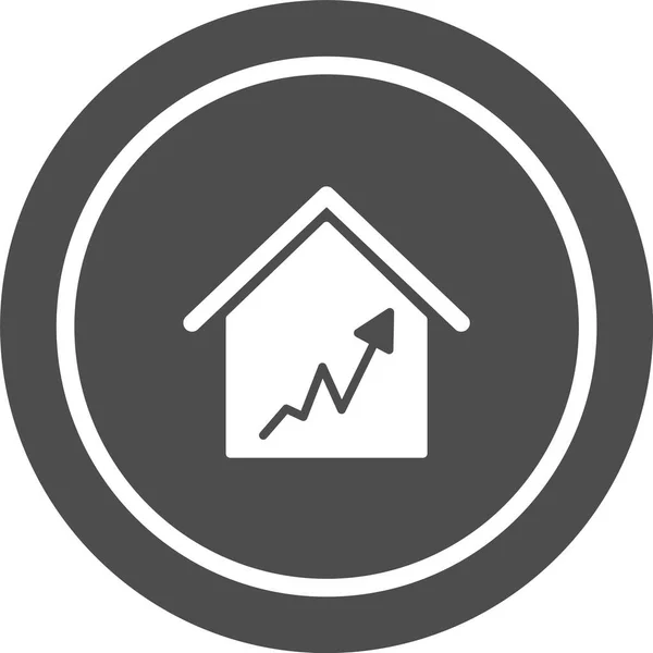 Graph House Ikonen Trendig Stil Isolerad Bakgrund — Stock vektor