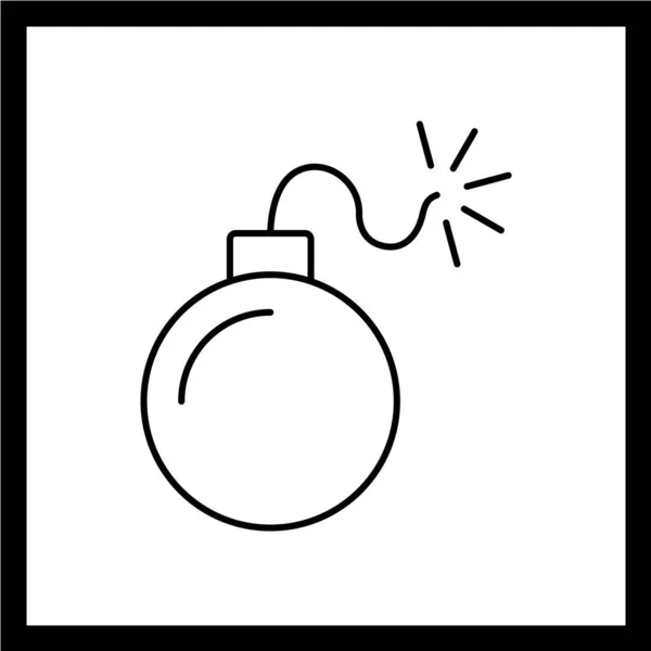 Icône Bombe Illustration Vectorielle — Image vectorielle