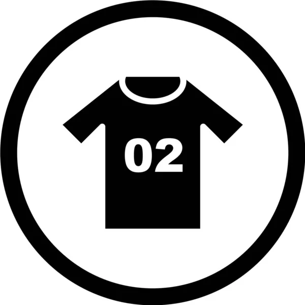 Vista Del Icono Camiseta — Vector de stock