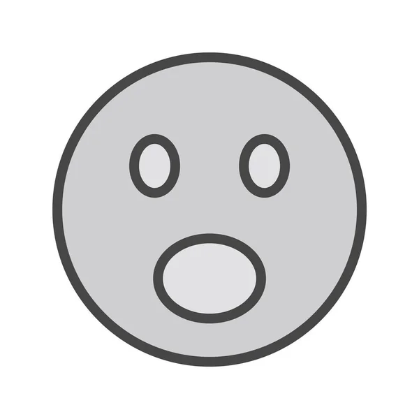 Förvånad Emoji Ikon Trendig Stil Isolerad Bakgrund — Stock vektor