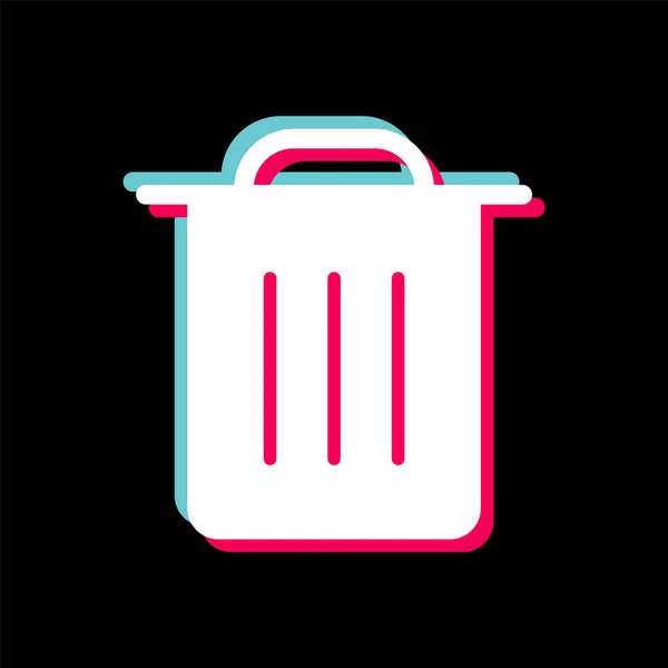 Icono Basura Estilo Moda Aislado Fondo — Vector de stock