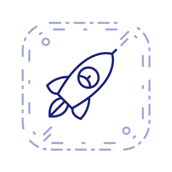 Vector Illustration Simple Icon Rocket — Stock Vector