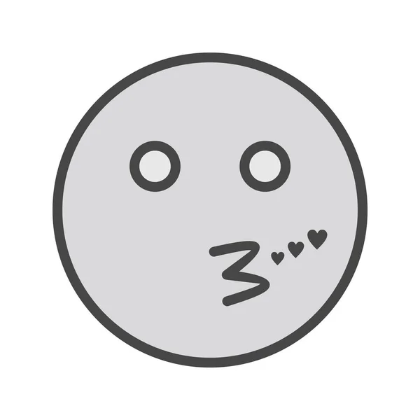 Kiss Emoji Icoon Trendy Stijl Geïsoleerde Achtergrond — Stockvector