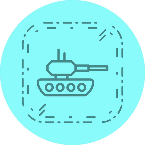 Tank Simgesi Moda Biçiminde Zole Arkaplan — Stok Vektör