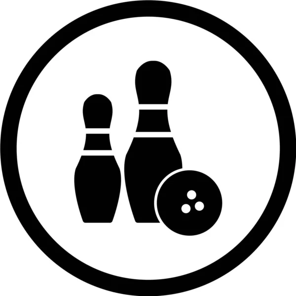 Bowling Ball Vector Icono — Vector de stock