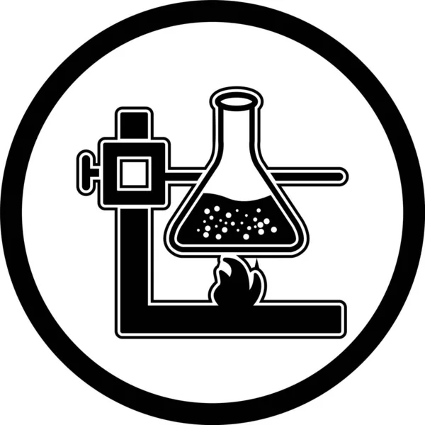 Fogo Sob Ícone Frasco Estilo Moderno Isolado Fundo —  Vetores de Stock