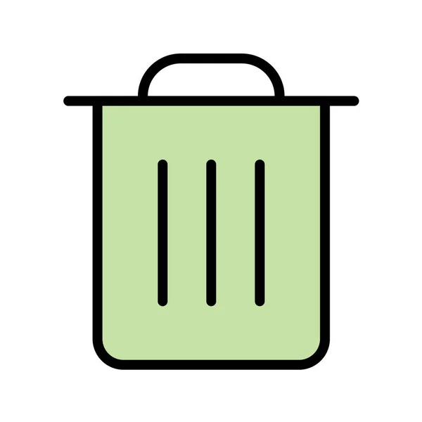 Ilustración Vectorial Trash Bin Icono Simple — Archivo Imágenes Vectoriales