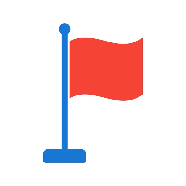 Icono Bandera Estilo Moda Fondo Aislado — Vector de stock
