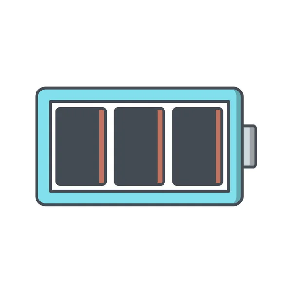 Battery Charging Icon Flat Vector Illustration — Stock Vector