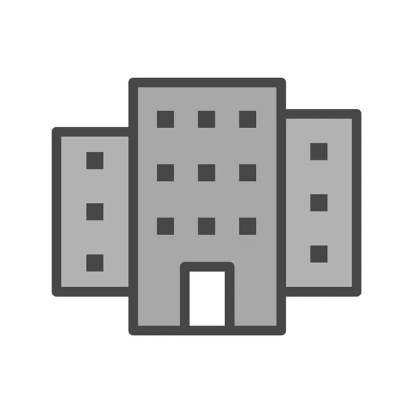 Icono Edificio Estilo Moda Aislado Fondo — Vector de stock