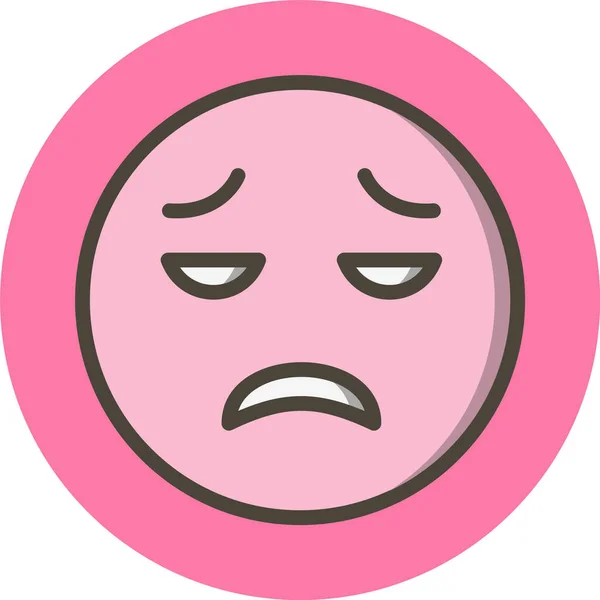 Απογοητευμένη Εικόνα Emoji Μοντέρνο Στυλ Απομονωμένο Φόντο — Διανυσματικό Αρχείο