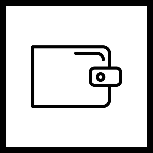 Icono Cartera Ilustración Vectorial — Vector de stock