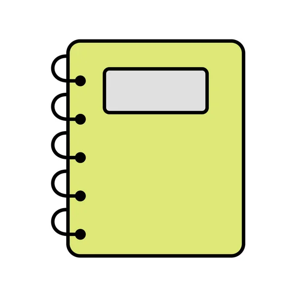 Notebook Icona Vettoriale Illustrazione — Vettoriale Stock