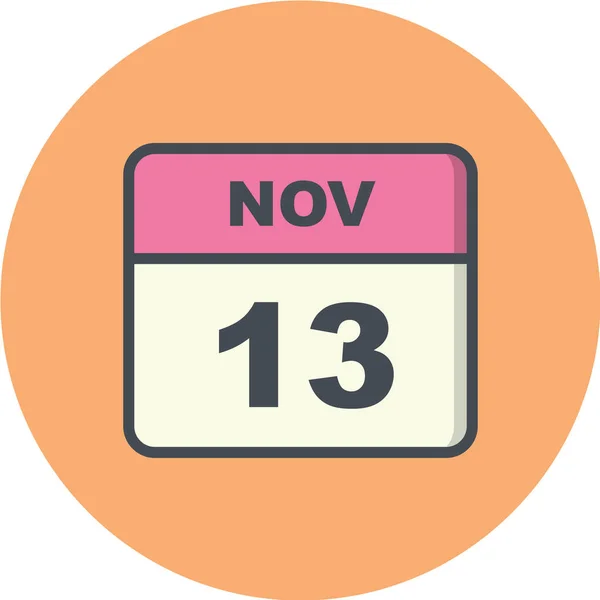 Calendrier Avec Date Novembre — Image vectorielle