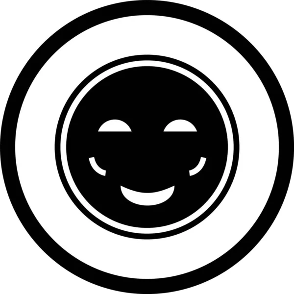 Icône Emoji Blush Dans Style Mode Fond Isolé — Image vectorielle