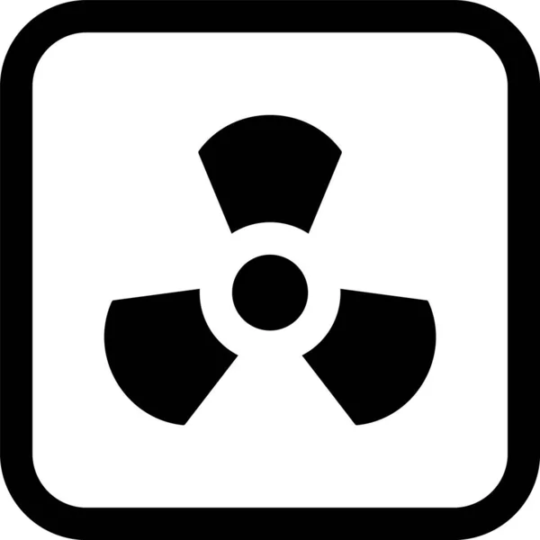 Ikona Promieniowania Modnym Stylu Odizolowane Tło — Wektor stockowy