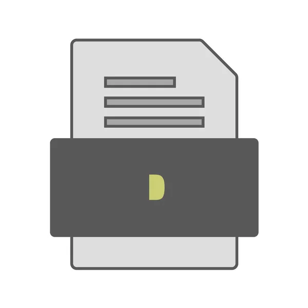 Icon Dateiformat Vektorillustration — Stockvektor