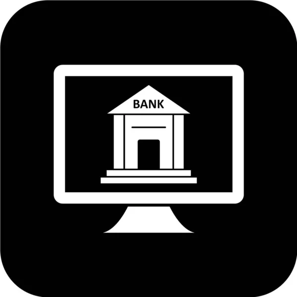Ilustracja Wektorowa Ikony Bankowej — Wektor stockowy