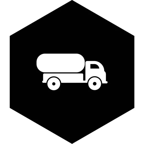 トラックのアイコンベクトルブラック — ストックベクタ