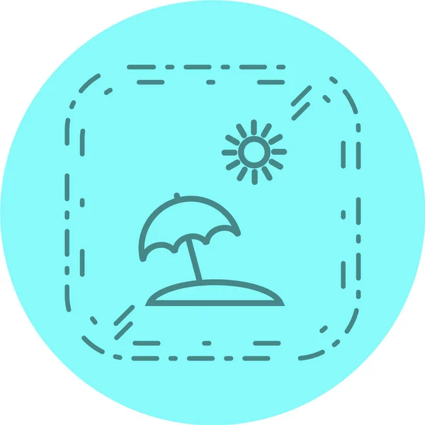 Ilustración Vectorial Icono Vacaciones Verano — Vector de stock