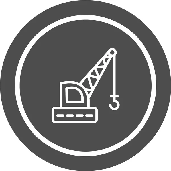 Excavator Icon Vector Illustration — Stock Vector