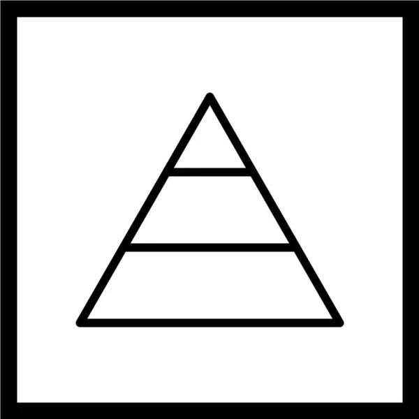 Piramide Pictogram Vector Illustratie — Stockvector