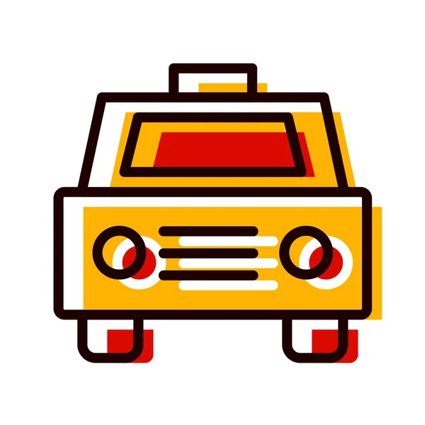 Taxi Icon Simple Style White Background — Stock Vector