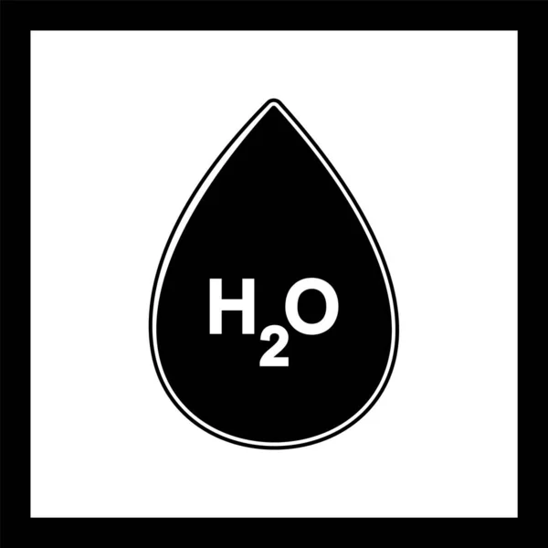 H2O Icono Estilo Moda Aislado Fondo — Vector de stock