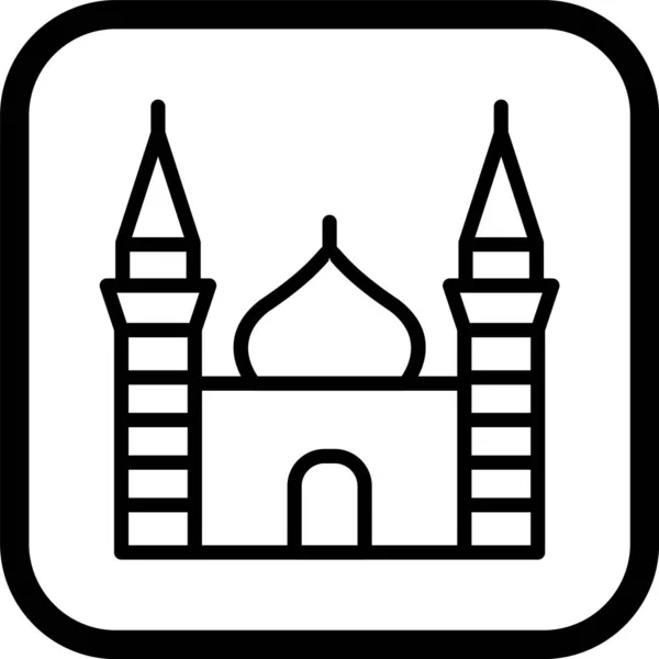 Moschee Ikone Trendigen Stil — Stockvektor