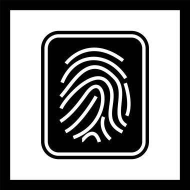 Parmak izi Simgesi Moda Biçiminde İzole Arkaplan 