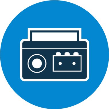 Modern müzik simgesinin vektör illüstrasyonu