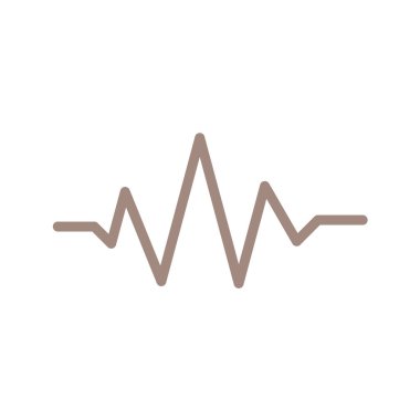 kalp atışı çizgisi simgesi, vektör illüstrasyonu