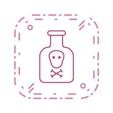 Bir şişe sıvıyla kimyasal bir şişenin vektör çizimi