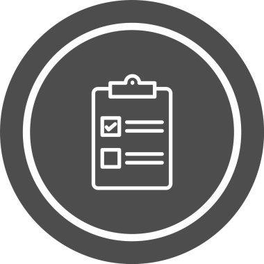 Moda Biçimli İzole Arkaplanda Kontrol Listesi Simgesi