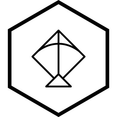 Kite Simgesi Moda Biçiminde İzole Arkaplan