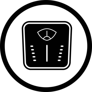 Moda Biçimli Ayrı Arkaplanda Ağırlık Makinesi Simgesi