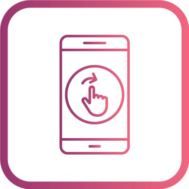 Modern telefon simgesinin vektör illüstrasyonu 