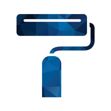 Beyaz arka planda izole edilmiş düz stil boya fırçası simgesi. temizlik sembolü