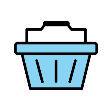 Alışveriş sepeti çizgisi simgesi