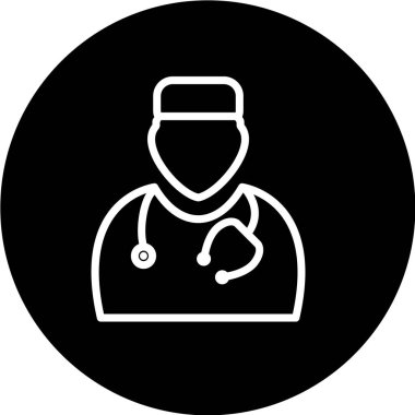 Tıbbi doktor simgesi vektör illüstrasyonu