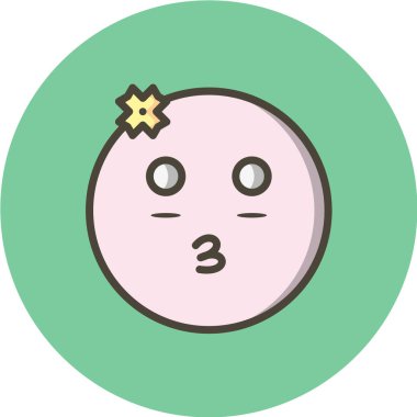 Emoji Simgesi Moda Biçiminde, vektör