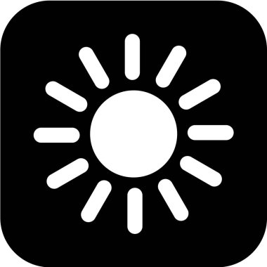 Güneş Simgesi Vektör illüstrasyonu