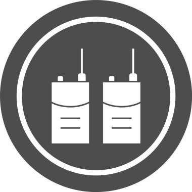 Moda Biçimli İzole Arkaplanda Telsiz Talkie Simgesi