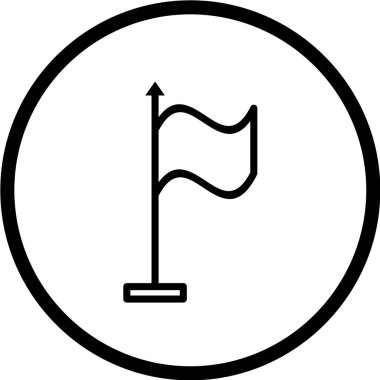 vektör siyah ve beyaz bayrak simgesi