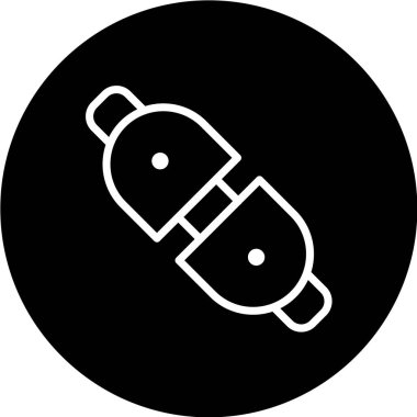 Bağlantı vektörü illüstrasyonu, basit simge