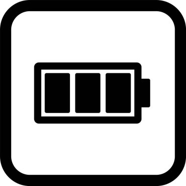 Tam Batarya Simgesi Moda Tarzı İzole Arkaplan