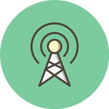 Kablosuz ağ ikonu, vektör illüstrasyonu. düz tasarım biçimi