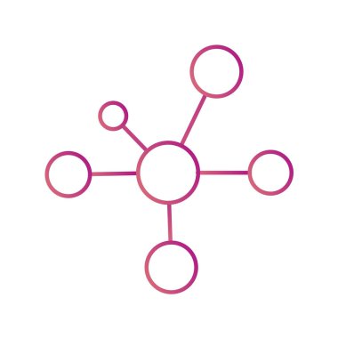 Molekül yapısı simgesi, vektör illüstrasyonu